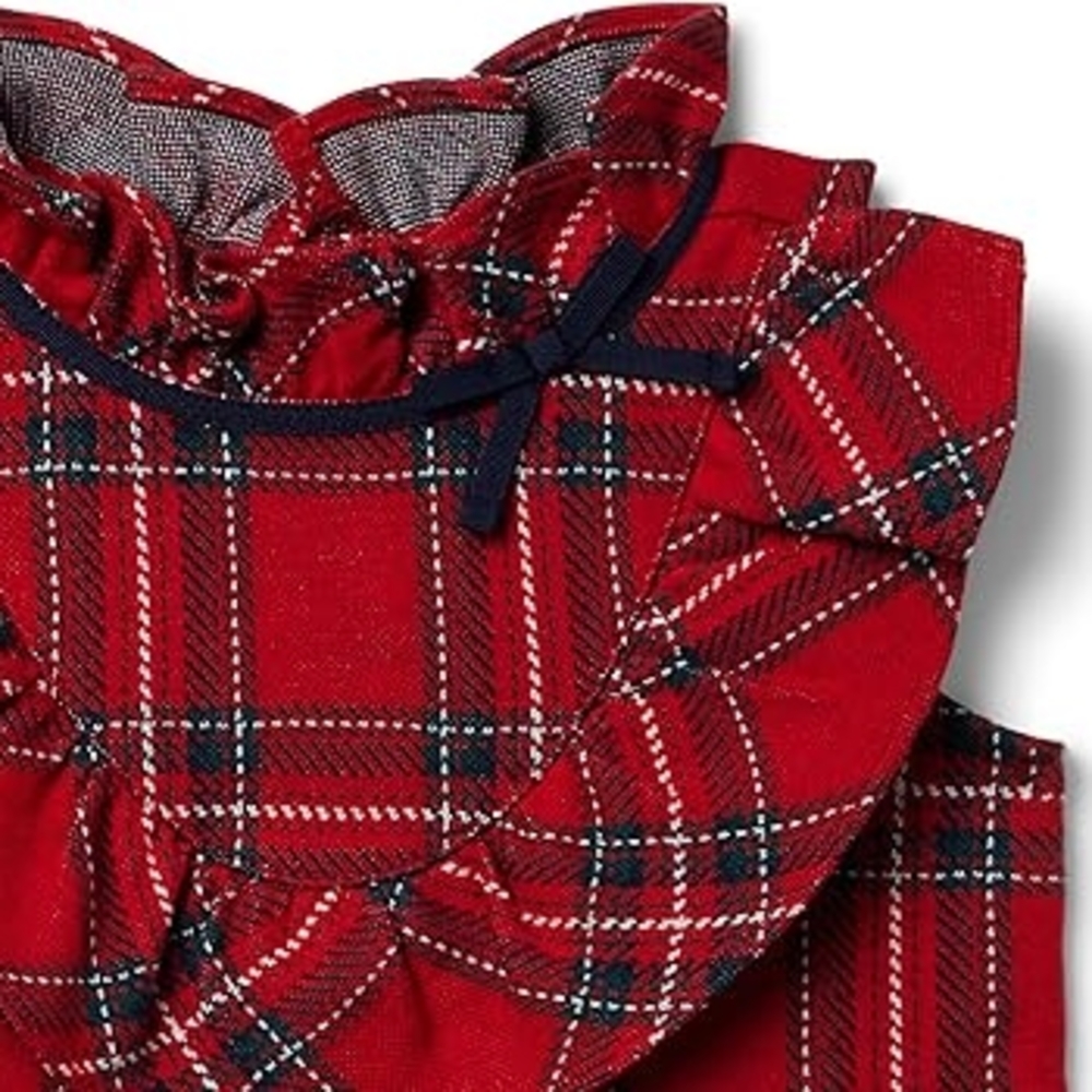 Red Plaid Kids' Ruffled Accessory